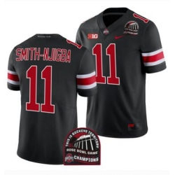 Men's Jersey Ohio State Buckeyes Jaxon Smith-Njigba Black 2022 Rose Bowl Champions CFP Jersey