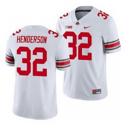 Ohio State Buckeyes Treveyon Henderson White Game Men'S Jersey