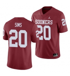 Oklahoma Sooners Billy Sims Crimson Game Men'S Jersey