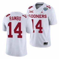 Oklahoma Sooners Charleston Rambo White 2020 Cotton Bowl Classic College Football Jersey