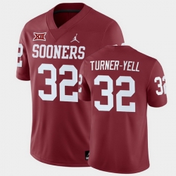 Oklahoma Sooners Delarrin Turner Yell Crimson Home Men'S Jersey