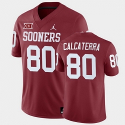 Oklahoma Sooners Grant Calcaterra Crimson Home Men'S Jersey