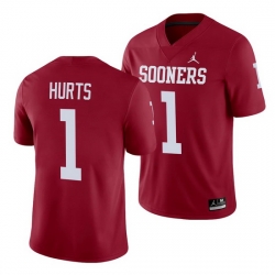 Oklahoma Sooners Jalen Hurts Crimson Alumni Men'S Jersey