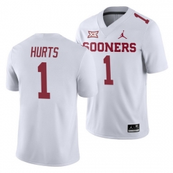 Oklahoma Sooners Jalen Hurts White College Football Men'S Jersey