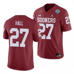 Oklahoma Sooners Jeremiah Hall Crimson 2020 Cotton Bowl Men'S Jersey