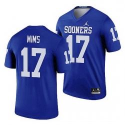 Oklahoma Sooners Marvin Mims Blue Legend Men'S Jersey