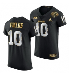 Oklahoma Sooners Pat Fields Black 2020 Cotton Bowl Classic Golden Edition Jersey