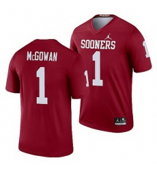 Oklahoma Sooners Seth Mcgowan Crimson Legend Men'S Jersey