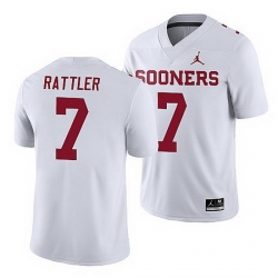 Oklahoma Sooners Spencer Rattler White Game Men'S Jersey