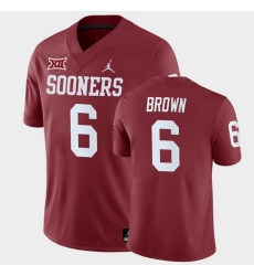 Oklahoma Sooners Tre Brown Crimson Home Men'S Jersey