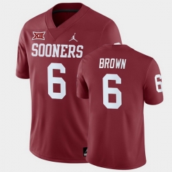 Oklahoma Sooners Tre Brown Crimson Home Men'S Jersey