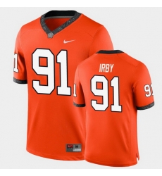 Men Oklahoma State Cowboys Tyren Irby College Football Orange Game Jersey