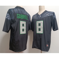 Men Oregon Ducks 8 Dillon Gabriel Black 2024 F U S E  Stitched Jersey