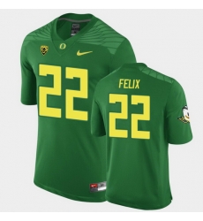 Men Oregon Ducks Darrian Felix Replica Green Game Football Jersey