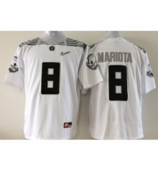 NCAA Oregon Ducks #8 Mariota white jerseys