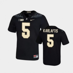 Men Purdue Boilermakers George Karlaftis Game Football Black Jersey