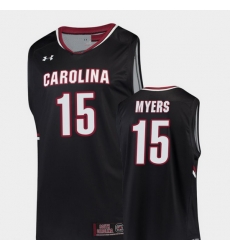 Men South Carolina Gamecocks Wesley Myers Black Replica College Basketball Jersey