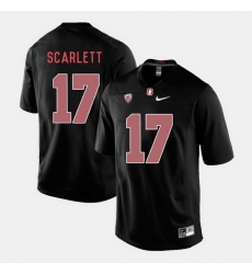 Men Stanford Cardinal Brennan Scarlett College Football Black Jersey