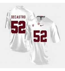 Men Stanford Cardinal David Decastro College Football White Jersey