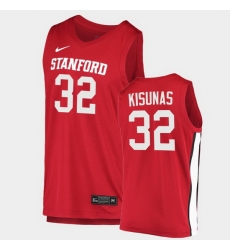 Men Stanford Cardinal Lukas Kisunas College Basketball Red 2020 21 Jersey