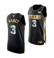 Texas Longhorns Courtney Ramey 2021 March Madness Golden Authentic Black Jersey