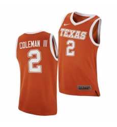 Texas Longhorns Matt Coleman Iii Orange Replica Texas Longhorns Jersey