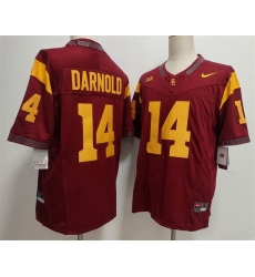 Men USC Trojans 14 Sam Darnold 2025 F U S E Red Stitched Jersey Men USC Trojans 14 Sam Darnold 2025 F U S E Red Stitched Jersey