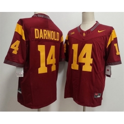 Men USC Trojans  14 Sam Darnold 2025 F U S E  Red Stitched Jersey