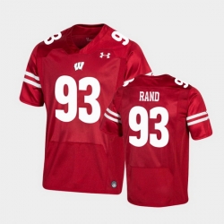 Men Wisconsin Badgers Garrett Rand Premier Red Football Jersey