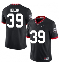 2020 Men #39 Hugh Nelson Georgia Bulldogs Mascot 100th Anniversary College Football Jerseys Sale-Bla