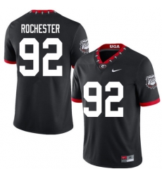 2020 Men #92 Julian Rochester Georgia Bulldogs Mascot 100th Anniversary College Football Jerseys Sal