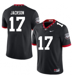 Men #17 Dan Jackson Georgia Bulldogs College Football Jerseys Sale-100th Anniversary