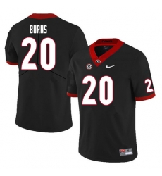 Men #20 Major Burns Georgia Bulldogs College Football Jerseys Sale-Black