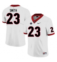 Men #23 Tykee Smith Georgia Bulldogs College Football Jerseys Sale-White