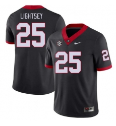 Men #25 E.J. Lightsey Georgia Bulldogs College Football Jerseys Stitched-Black