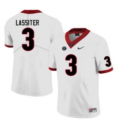 Men #3 Kamari Lassiter Georgia Bulldogs College Football Jerseys Sale-White