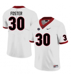 Men #30 Terrell Foster Georgia Bulldogs College Football Jerseys Sale-White Anniversary