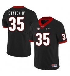 Men #35 John Staton IV Georgia Bulldogs College Football Jerseys Sale-Black