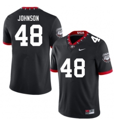 Men #48 Cooper Johnson Georgia Bulldogs College Football Jerseys Sale-100th Anniversary