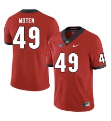 Men #49 Jamier Moten Georgia Bulldogs College Football Jerseys Sale-Red