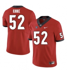 Men #52 Cameron Kinnie Georgia Bulldogs College Football Jerseys Sale-Red