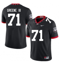 Men #71 Earnest Greene III Georgia Bulldogs College Football Jerseys Sale-100th Anniversary