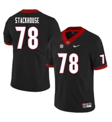 Men #78 Nazir Stackhouse Georgia Bulldogs College Football Jerseys Sale-Black