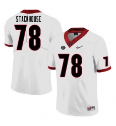 Men #78 Nazir Stackhouse Georgia Bulldogs College Football Jerseys Sale-White