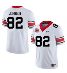 Men #82 Logan Johnson Georgia Bulldogs College Football Jerseys Sale-40th Anniversary