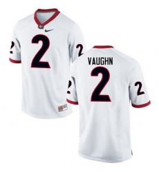 Men Georgia Bulldogs #2 Sam Vaughn College Football Jerseys-White