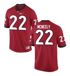 Men Georgia Bulldogs #22 Avery McNeely College Football Jerseys-Red