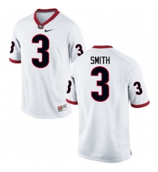 Men Georgia Bulldogs #3 Roquan Smith College Football Jerseys-White