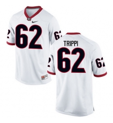 Men Georgia Bulldogs #62 Charley Trippi College Football Jerseys-White