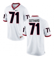 Men Georgia Bulldogs #71 Daniel Gothard College Football Jerseys-White